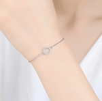 Charger l'image dans la galerie, Météorite-Bracelet en Argent 925 Sterling-Pierres en zircon cubique