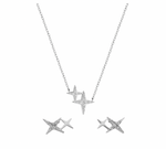 Charger l'image dans la galerie, Constellation-Coffret collier constellation+boucles d'oreilles-Argent 925-Oxyde de zirconium