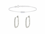 Charger l'image dans la galerie, Coffret Fabuleuse-Bracelet raffinée+Boucles d'oreilles stupéfiante-Argent 925 Sterling