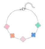 Charger l'image dans la galerie, Arcantrèfle-Bracelet en Acier inoxydable-Multiples trèfles colorés