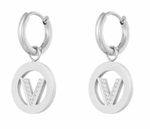 Charger l'image dans la galerie, Valy-Boucles d'oreilles pendentif V-Acier inoxydable