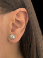 Charger l'image dans la galerie, Azphira-Boucles d'oreilles rondes-Argent 925-Moissanite 0.5 carats