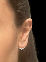 Charger l'image dans la galerie, Galactica-Boucles d'oreilles doubles-Earjacket-Argent 925-Oxyde de zirconium