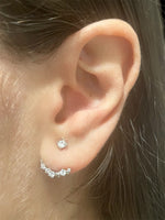 Charger l'image dans la galerie, Galactica-Boucles d'oreilles doubles-Earjacket-Argent 925-Oxyde de zirconium