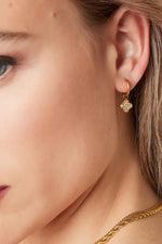 Charger l'image dans la galerie, Félicia-Boucles d'oreilles-Acier inoxydable-Trèfle à 4 feuilles