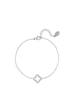 Charger l'image dans la galerie, Aziädé-Bracelet en Acier inoxydable-Strass en oxyde de zirconium-Trèfle à 4 feuilles