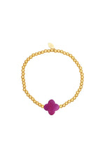Charger l'image dans la galerie, Lolita-Bracelet en Acier inoxydable-Pierre trèfle violet