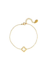 Charger l'image dans la galerie, Aziädé-Bracelet en Acier inoxydable-Strass en oxyde de zirconium-Trèfle à 4 feuilles