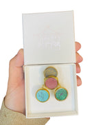 Charger l'image dans la galerie, Coffret Astra-4 bagues secrète-Acier inoxydable-Pierres naturelles