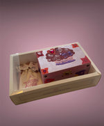 Charger l'image dans la galerie, Coffret cupcakes gourmands-boite à bijoux+2 bagues ajustables-Bois léger-Acier inoxydable