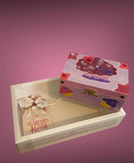 Charger l'image dans la galerie, Coffret cupcakes gourmands-boite à bijoux+2 bagues ajustables-Bois léger-Acier inoxydable