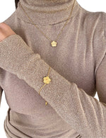 Charger l'image dans la galerie, Coffret Trèfle gold-Collier trèfle+Bracelet trèfle-Acier inoxydable-Plaqué or 18 carats