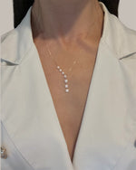 Charger l'image dans la galerie, Celestina-Collier en argent 925 sterling-Pierres en oxyde de zirconium-plaqué or 18 carats