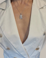 Charger l'image dans la galerie, Teddy diamond-Collier en argent 925 sterling-Pierres en oxyde de zirconium