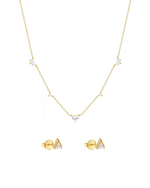 Charger l'image dans la galerie, Constella Nova-Coffret collier+boucles d'oreilles-Argent 925-Oxyde de zirconium