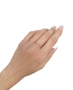 Charger l'image dans la galerie, Élysée-Bague trèfle-Argent 925-Oxyde de zirconium-Or rose