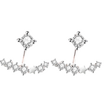 Charger l'image dans la galerie, Galactica-Boucles d'oreilles doubles-Earjacket-Argent 925-Oxyde de zirconium