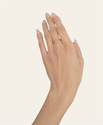 Charger l'image dans la galerie, Triomphe-Bague trèfle-Acier inoxydable-Placage or 18 carats-Ajustable