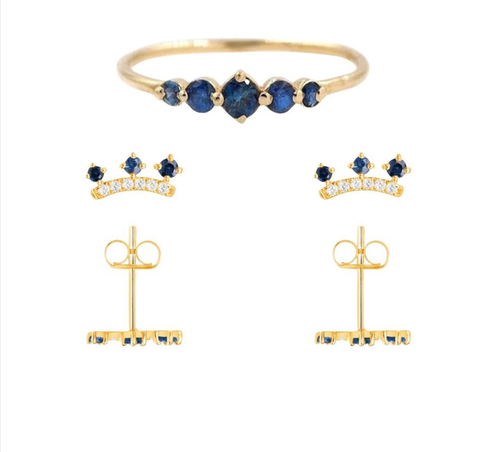 Coffret Bling B-Bague intrigante+Boucles d'oreilles sophistiquée-Argent 925 Sterling
