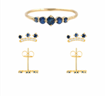 Charger l&#39;image dans la galerie, Coffret Bling B-Bague intrigante+Boucles d&#39;oreilles sophistiquée-Argent 925 Sterling
