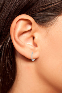Stupéfiante-Boucles d'oreilles en Argent 925-Pierres en moissanite