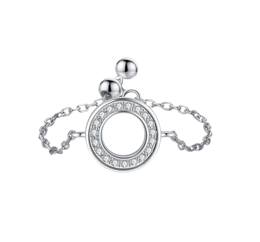 Météorite-Bague en Argent 925-Pierres en oxyde de zirconium