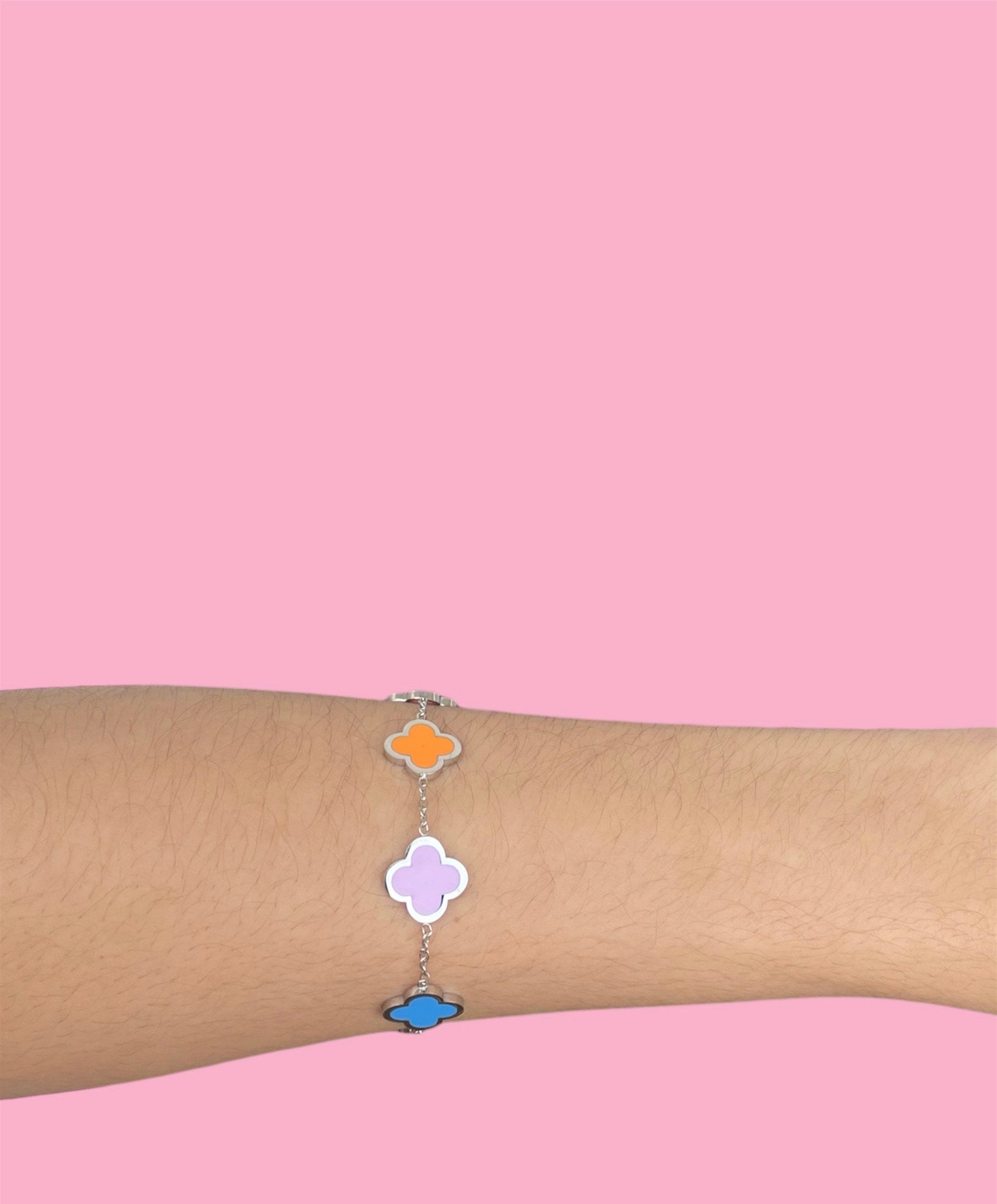 Coffret arcantrèfle-collier montaigne+bracelet arcantrèfle-Acier inoxydable