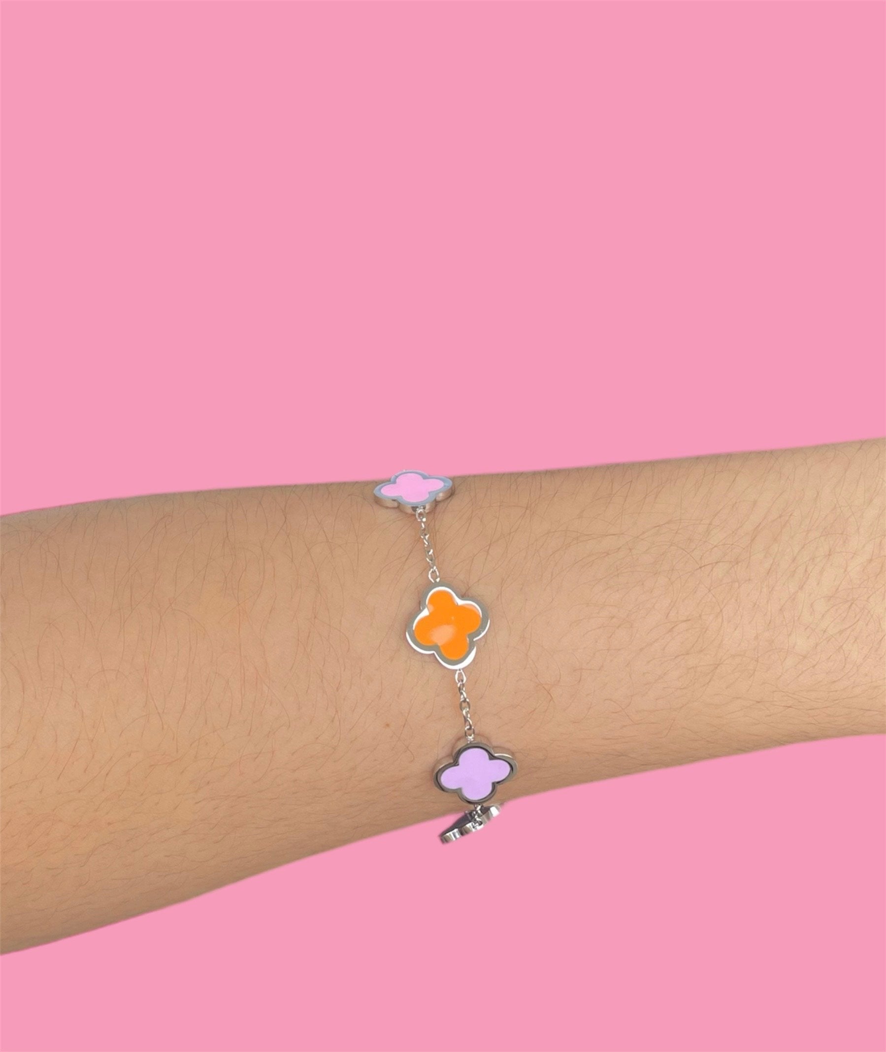 Coffret arcantrèfle-collier montaigne+bracelet arcantrèfle-Acier inoxydable