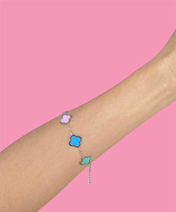 Coffret arcantrèfle-collier montaigne+bracelet arcantrèfle-Acier inoxydable