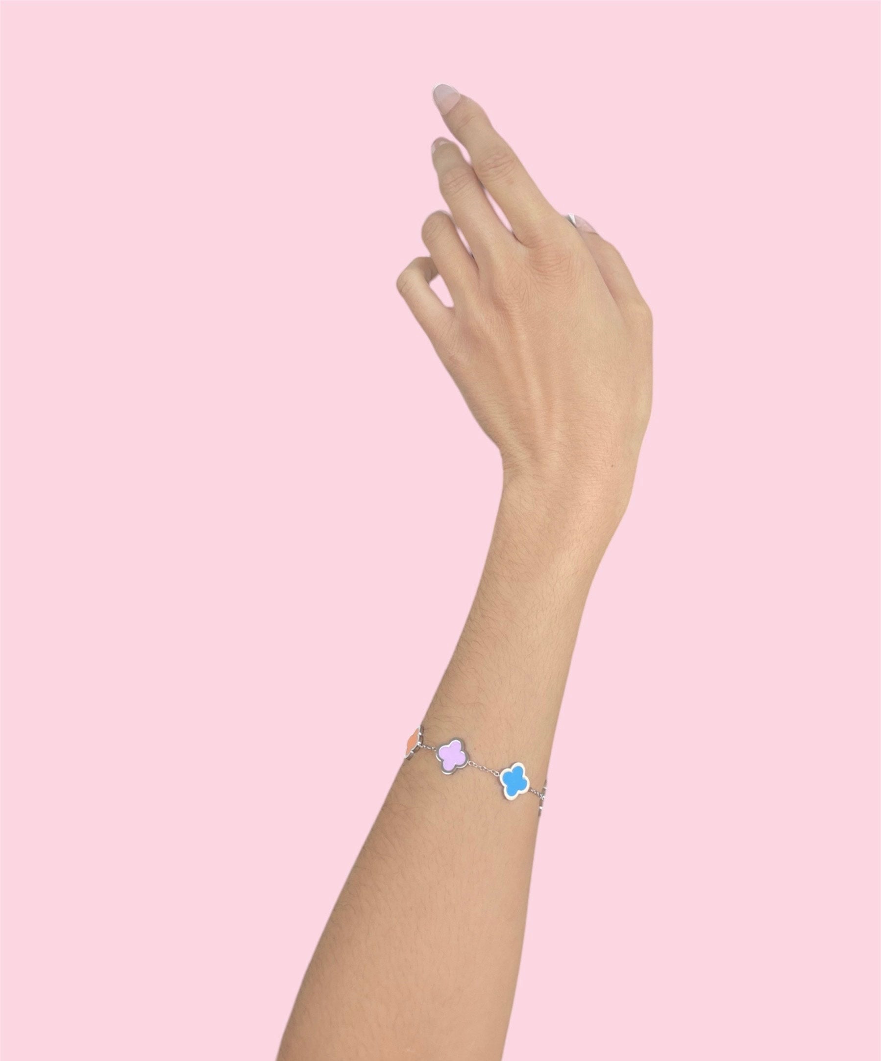 Coffret arcantrèfle-collier montaigne+bracelet arcantrèfle-Acier inoxydable