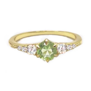 Précieuse-Bague en Argent 925-Pierres en oxyde de zirconium-plaqué or 18 carats