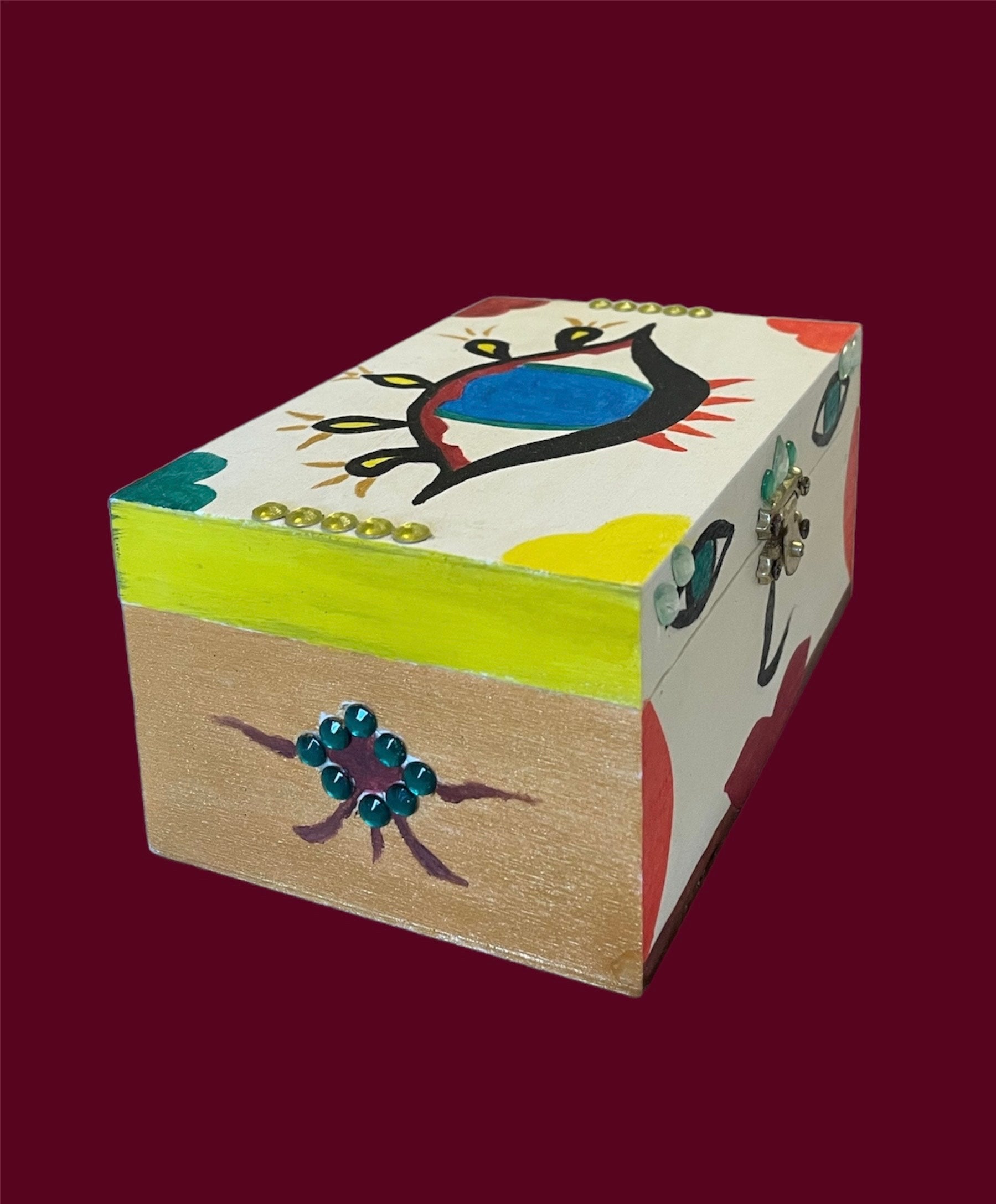 Yeux de Fatma-Boite à bijoux personnalisée à la main