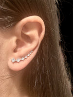 Charger l&#39;image dans la galerie, Interstellar-Boucles d&#39;oreilles grimpantes- Argent 925-Oxyde de zirconium
