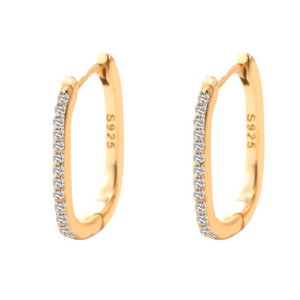 Stupéfiante-Boucles d'oreilles en Argent 925-Pierres en oxyde de zirconium