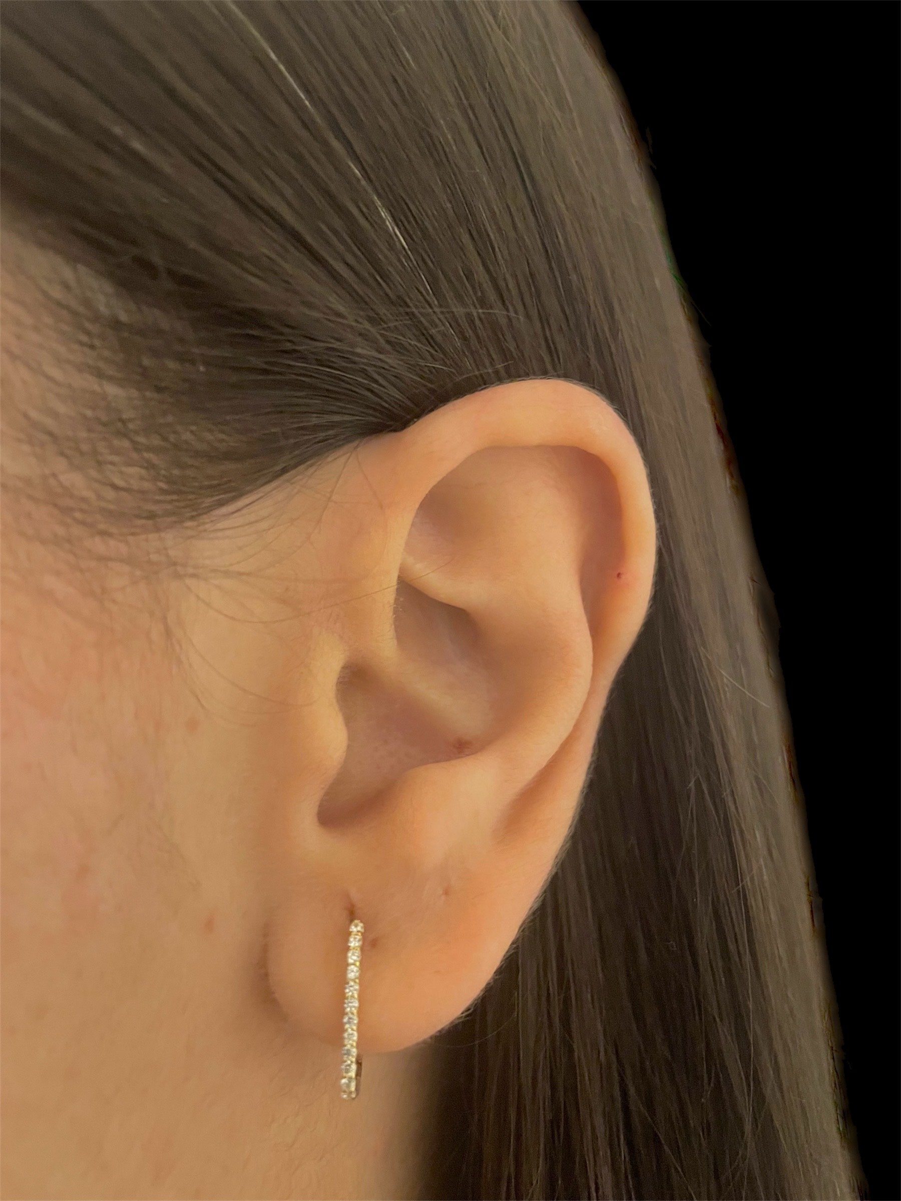 Stupéfiante-Boucles d'oreilles en Argent 925-Pierres en oxyde de zirconium