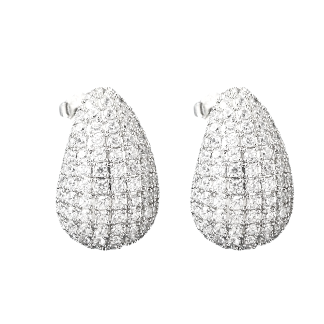 Unica-Boucles d'oreilles goutte d'eau-Argent 925-Oxyde de zirconium