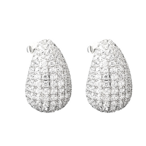 Unica-Boucles d'oreilles goutte d'eau-Argent 925-Oxyde de zirconium