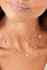 Charger l&#39;image dans la galerie, Soléna-Collier en Acier inoxydable-5 trfèles à 4 feuilles
