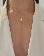 Charger l&#39;image dans la galerie, Diamantra-Collier en Y-Argent 925-Oxyde de zirconium
