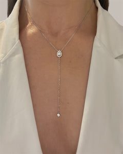 Diamantra-Collier en Y-Argent 925-Oxyde de zirconium