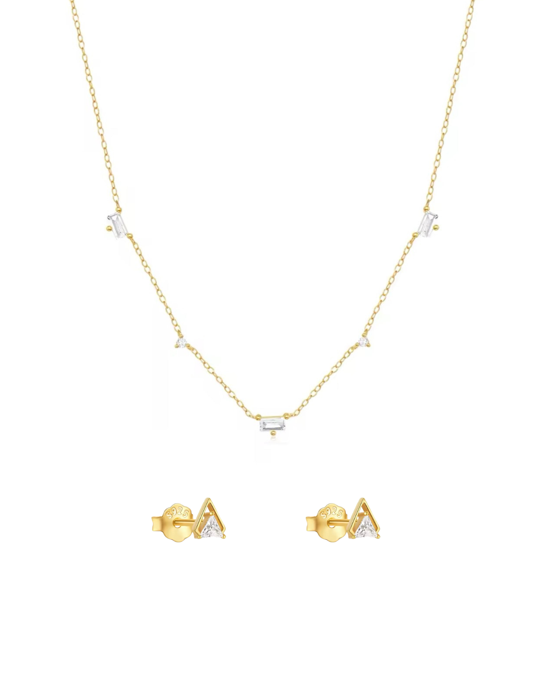 Constella Nova-Coffret collier+boucles d'oreilles-Argent 925-Oxyde de zirconium
