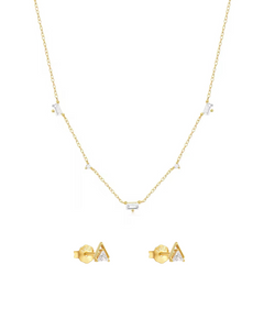 Constella Nova-Coffret collier+boucles d'oreilles-Argent 925-Oxyde de zirconium