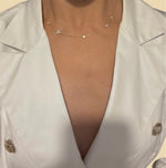 Charger l&#39;image dans la galerie, Distinguée-Collier en Argent 925 sterling-Pierres en oxyde de zirconium-Plauqué or 18 carats.
