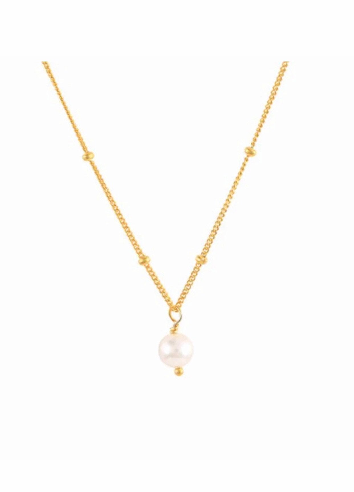 Romanesque-Collier en Argent 925-Perle de culture-plaqué or 18 carats