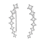Charger l&#39;image dans la galerie, Interstellar-Boucles d&#39;oreilles grimpantes- Argent 925-Oxyde de zirconium
