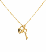 Charger l'image dans la galerie, Love key-Collier clé et cadenas coeur-Argent 925-Oxyde de zirconium
