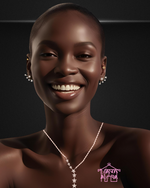 Charger l&#39;image dans la galerie, Celestina-Collier en argent 925 sterling-Pierres en oxyde de zirconium-plaqué or 18 carats
