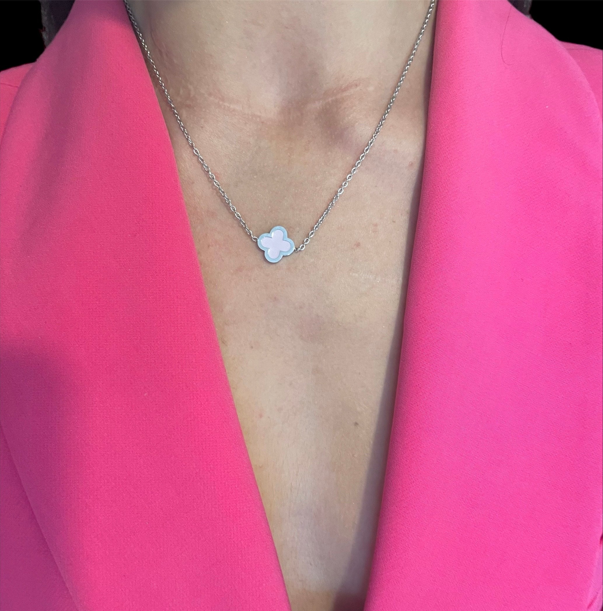 Coffret arcantrèfle-collier montaigne+bracelet arcantrèfle-Acier inoxydable