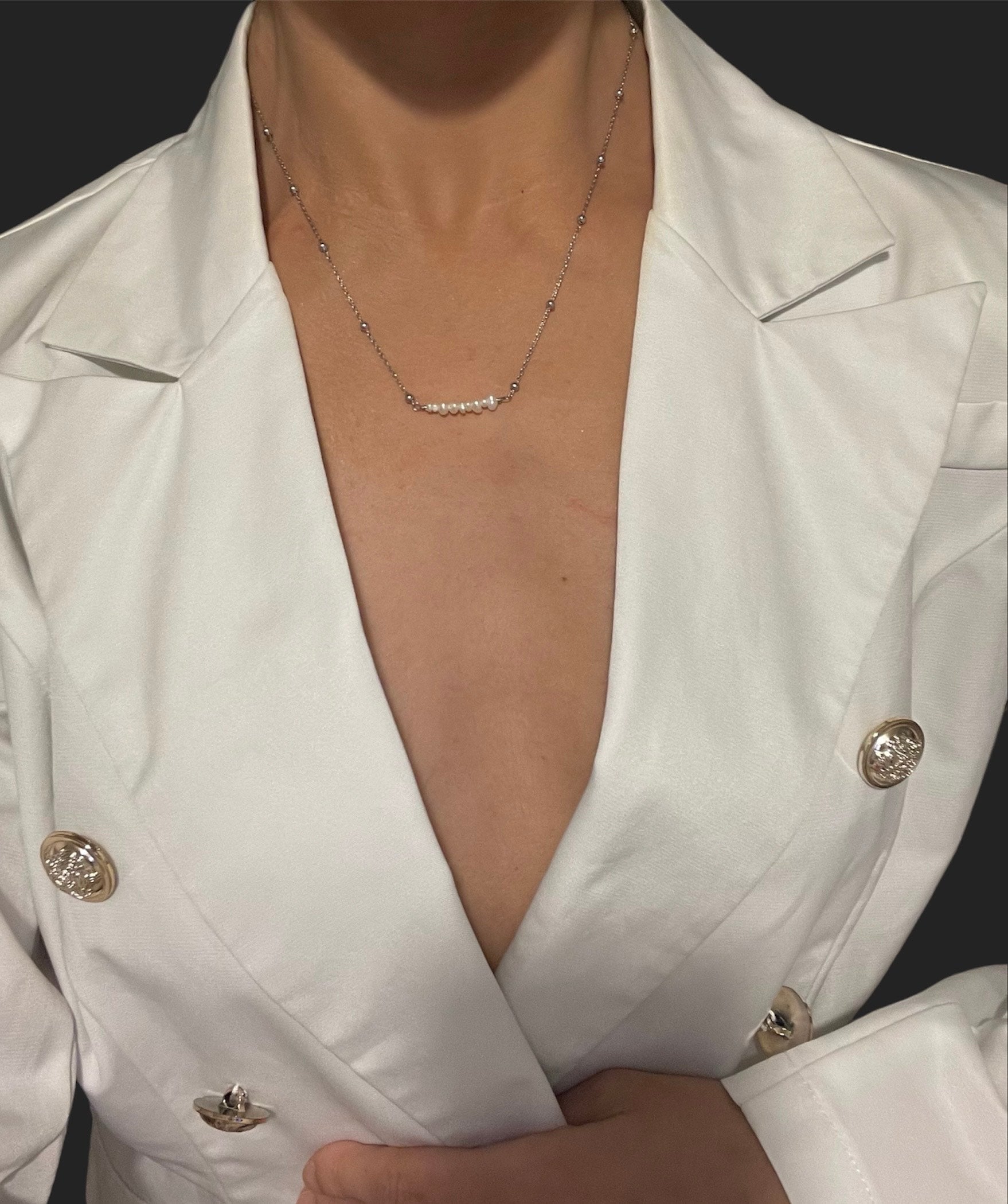 Précieuse-Collier en Argent 925-plaqué or 18 carats