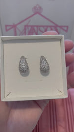 Charger et lire la vidéo dans la visionneuse de la Galerie, Unica-Boucles d&#39;oreilles goutte d&#39;eau-Argent 925-Oxyde de zirconium
